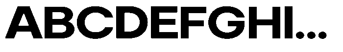Noverion Sans Bold Expanded Font UPPERCASE