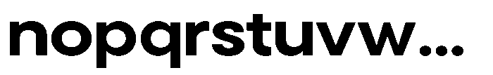 Noverion Sans Bold Expanded Font LOWERCASE