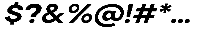 Noverion Sans Bold Slanted Expanded Font OTHER CHARS