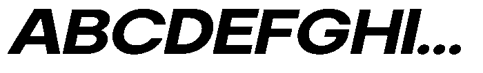 Noverion Sans Bold Slanted Expanded Font UPPERCASE