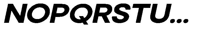 Noverion Sans Bold Slanted Expanded Font UPPERCASE