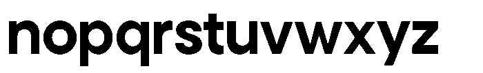 Noverion Sans Bold Font LOWERCASE