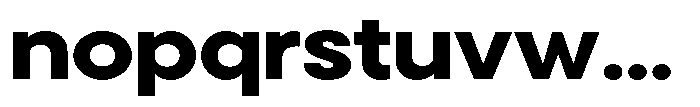 Noverion Sans Extra Bold Expanded Font LOWERCASE