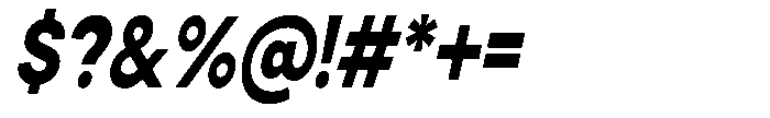 Noverion Sans Extra Bold Slanted Condensed Font OTHER CHARS