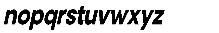 Noverion Sans Extra Bold Slanted Condensed Font LOWERCASE