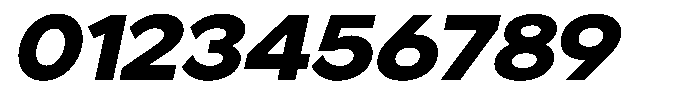 Noverion Sans Extra Bold Slanted Expanded Font OTHER CHARS