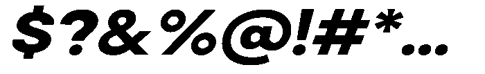 Noverion Sans Extra Bold Slanted Expanded Font OTHER CHARS