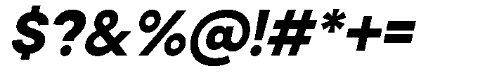 Noverion Sans Extra Bold Slanted Font OTHER CHARS