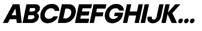 Noverion Sans Extra Bold Slanted Font UPPERCASE