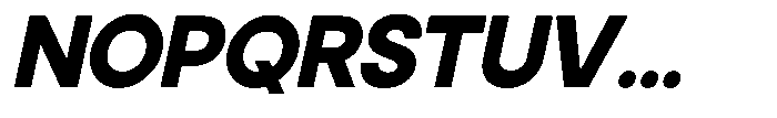 Noverion Sans Extra Bold Slanted Font UPPERCASE