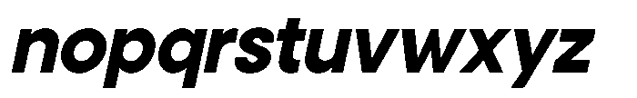 Noverion Sans Extra Bold Slanted Font LOWERCASE
