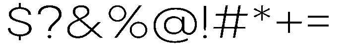 Noverion Sans Extra Light Expanded Font OTHER CHARS