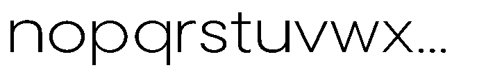 Noverion Sans Extra Light Expanded Font LOWERCASE