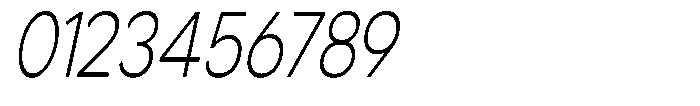 Noverion Sans Extra Light Slanted Condensed Font OTHER CHARS