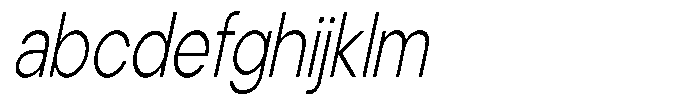 Noverion Sans Extra Light Slanted Condensed FONT