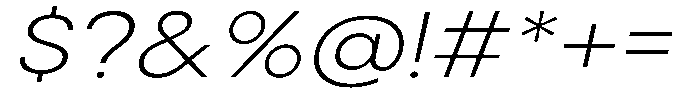 Noverion Sans Extra Light Slanted Expanded Font OTHER CHARS