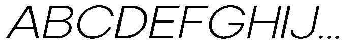 Noverion Sans Extra Light Slanted Expanded Font UPPERCASE