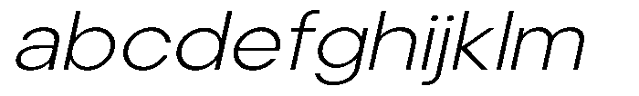 Noverion Sans Extra Light Slanted Expanded FONT