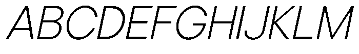 Noverion Sans Extra Light Slanted Font UPPERCASE