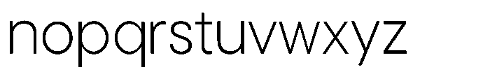 Noverion Sans Extra Light Font LOWERCASE