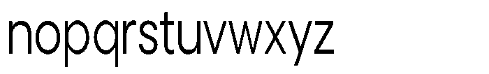Noverion Sans Light Condensed Font LOWERCASE