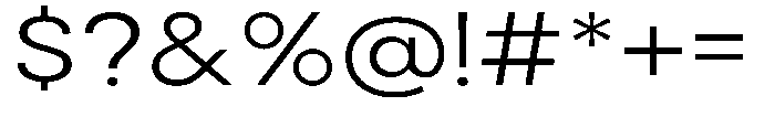 Noverion Sans Light Expanded Font OTHER CHARS
