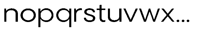 Noverion Sans Light Expanded Font LOWERCASE