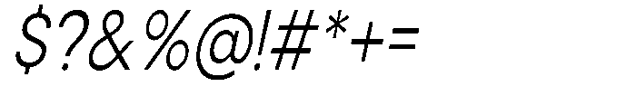 Noverion Sans Light Slanted Condensed Font OTHER CHARS