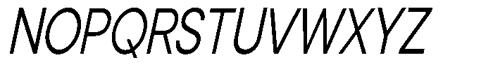 Noverion Sans Light Slanted Condensed Font UPPERCASE