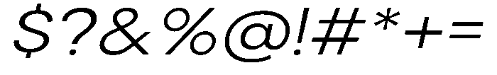 Noverion Sans Light Slanted Expanded Font OTHER CHARS