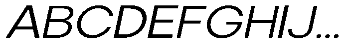 Noverion Sans Light Slanted Expanded Font UPPERCASE