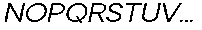 Noverion Sans Light Slanted Expanded Font UPPERCASE