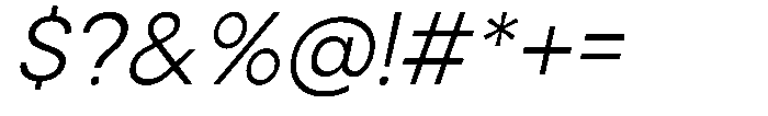 Noverion Sans Light Slanted Font OTHER CHARS
