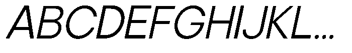 Noverion Sans Light Slanted Font UPPERCASE