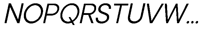 Noverion Sans Light Slanted Font UPPERCASE