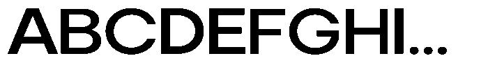 Noverion Sans Medium Expanded Font UPPERCASE