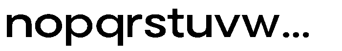 Noverion Sans Medium Expanded Font LOWERCASE