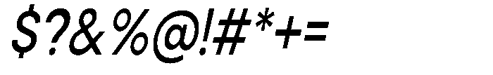 Noverion Sans Medium Slanted Condensed Font OTHER CHARS