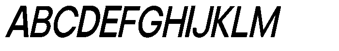 Noverion Sans Medium Slanted Condensed Font UPPERCASE