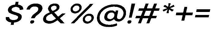 Noverion Sans Medium Slanted Expanded Font OTHER CHARS