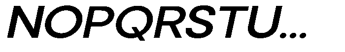 Noverion Sans Medium Slanted Expanded Font UPPERCASE