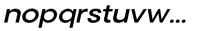 Noverion Sans Medium Slanted Expanded Font LOWERCASE
