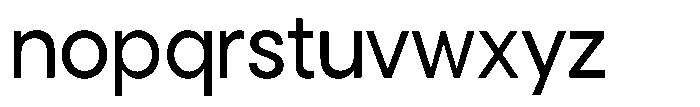Noverion Sans Regular Font LOWERCASE