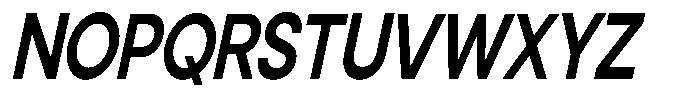 Noverion Sans Semi Bold Slanted Condensed Font UPPERCASE