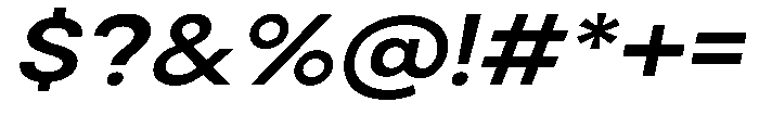 Noverion Sans Semi Bold Slanted Expanded Font OTHER CHARS