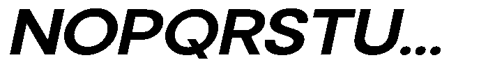 Noverion Sans Semi Bold Slanted Expanded Font UPPERCASE