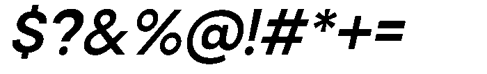 Noverion Sans Semi Bold Slanted Font OTHER CHARS