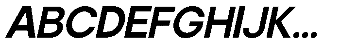 Noverion Sans Semi Bold Slanted Font UPPERCASE