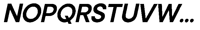 Noverion Sans Semi Bold Slanted Font UPPERCASE