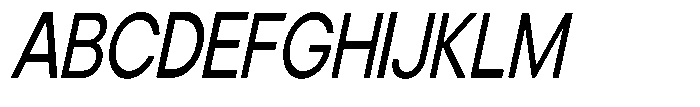 Noverion Sans Slanted Condensed Font UPPERCASE